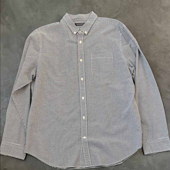 Banana Republic Other - Banana Republic Black Check Stretch Cotton Oxford